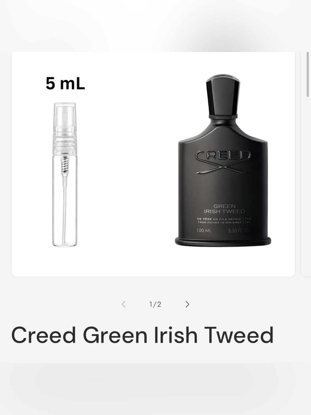 Creed Green Irish Tweed 5ml decant - read description